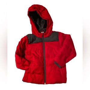 Okie Dokie Infant Boys Red Wind & Water Resistant Puffer Jacket Hoodie Coat